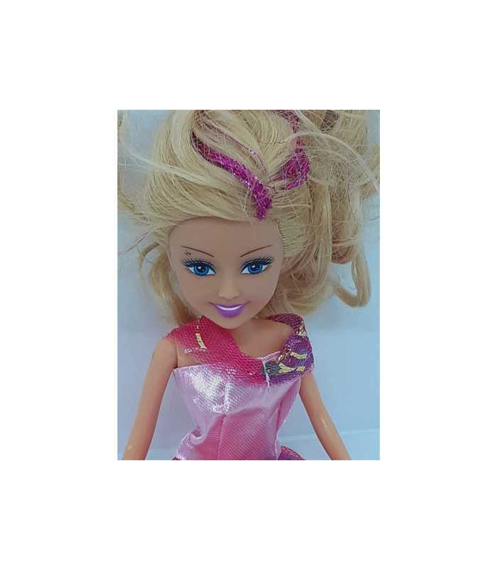 Papusa cu parul blond si suvita sclipitoare 24 cm