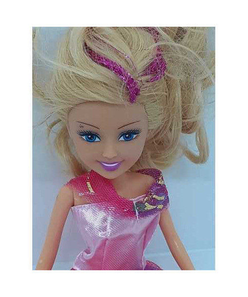 Papusa cu parul blond si suvita sclipitoare 24 cm