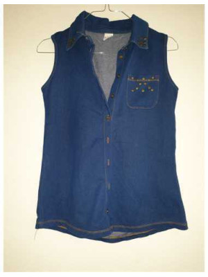 Vesta  Jeans pentru copii cu buzunar la piept LC WAIKIKI