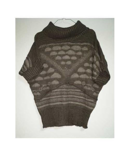 Pulover tricotat de dama cu guler inalt