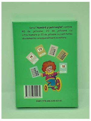 Numara si potriveste - jetoane 2