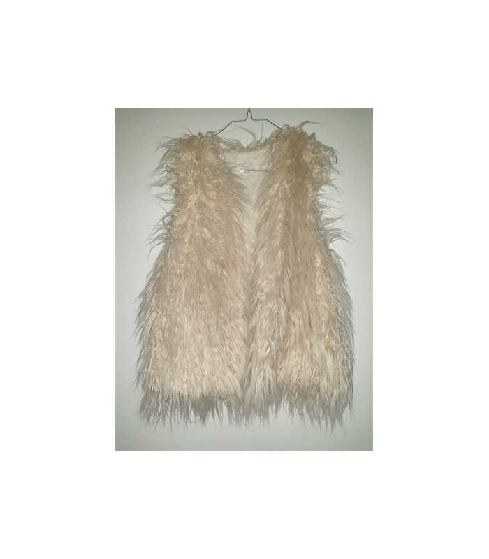 Vesta pufoasa din blanita sintetica Zara Girls