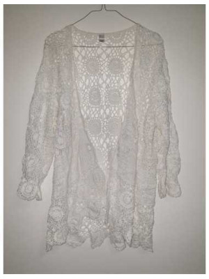 Cardigan tricotat dama culoare alb