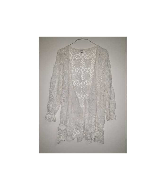 Cardigan tricotat dama culoare alb