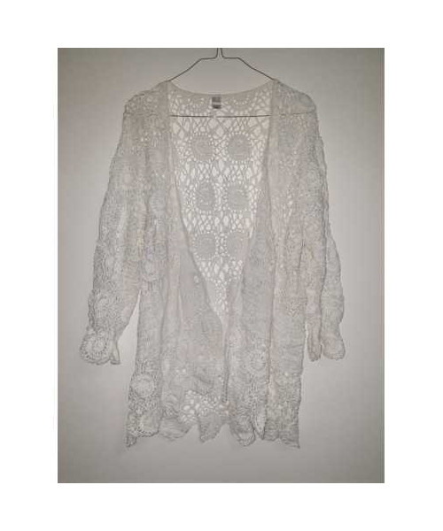 Cardigan tricotat dama culoare alb