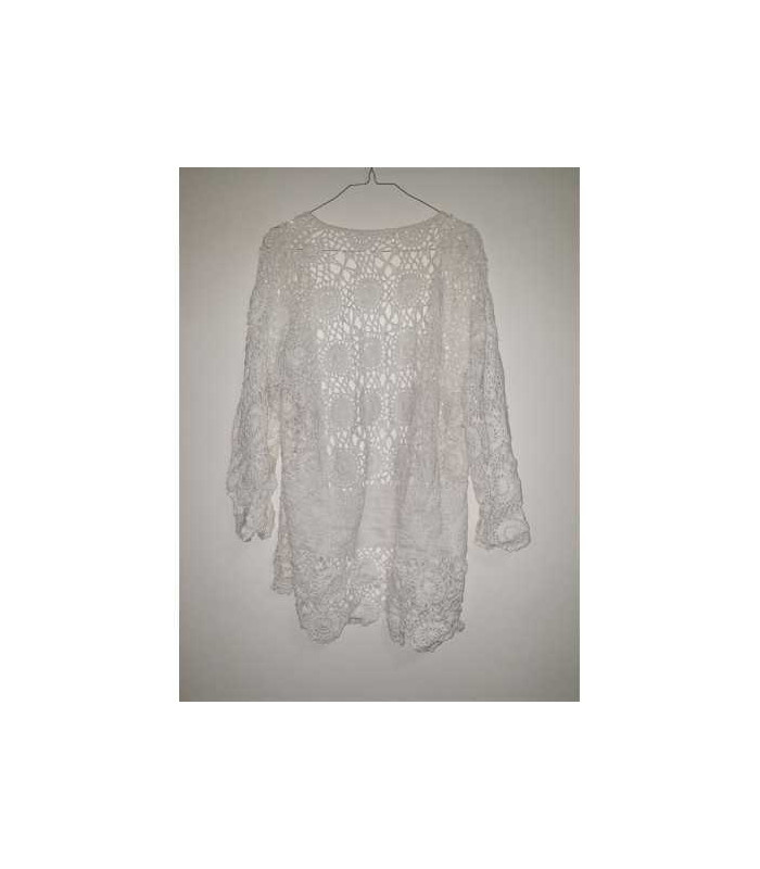 Cardigan tricotat dama culoare alb