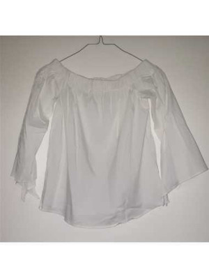 Bluzita alba de vara cu maneca trei sferturi