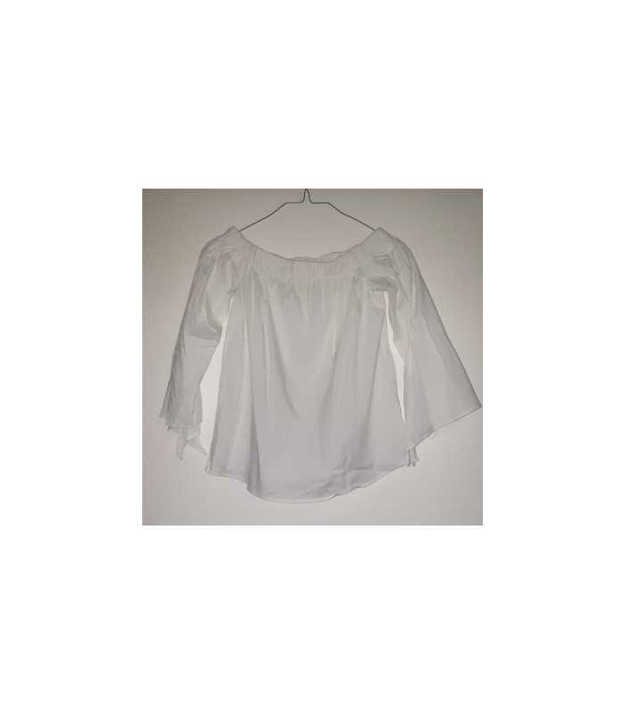 Bluzita alba de vara cu maneca trei sferturi