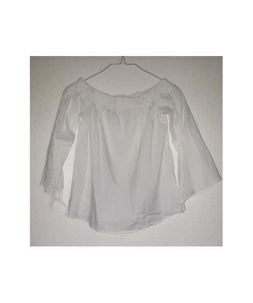 Bluzita alba de vara cu maneca trei sferturi