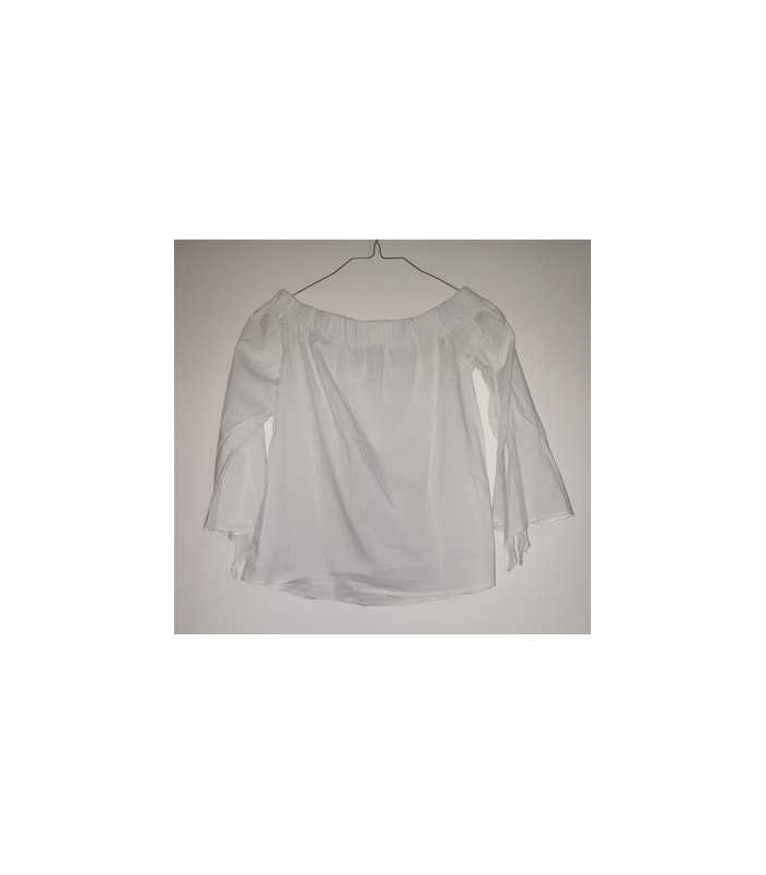 Bluzita alba de vara cu maneca trei sferturi