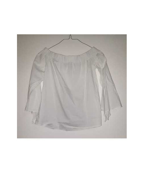 Bluzita alba de vara cu maneca trei sferturi