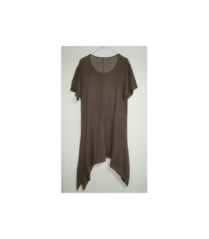 Bluzita dama tricotata cu colturi si maneca scurta