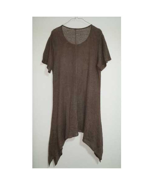 Bluzita dama tricotata cu colturi si maneca scurta