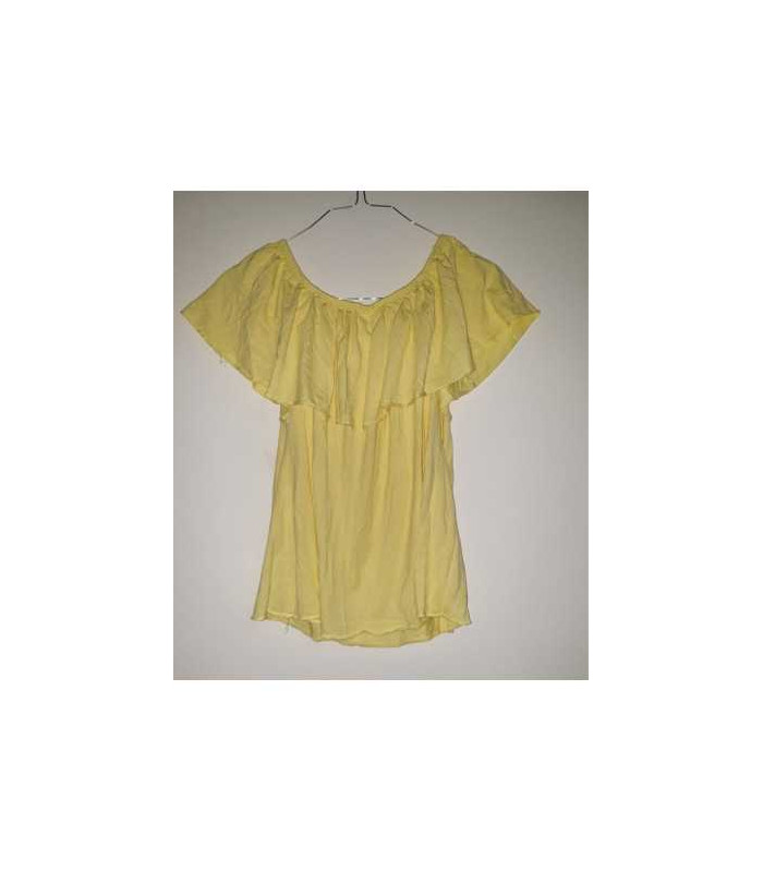 Tricou pentru fetite cu volan sus Zara