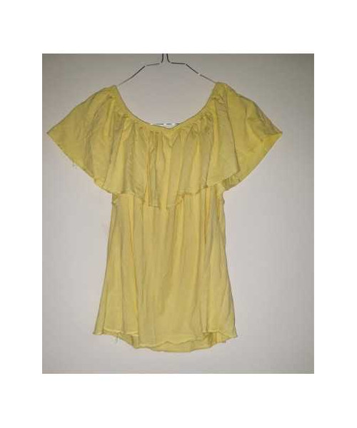 Tricou pentru fetite cu volan sus Zara