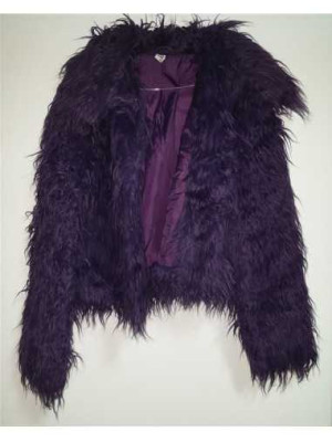 Jacheta pufoasa din blanita artificiala TRN Peace&Love