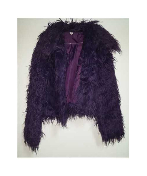 Jacheta pufoasa din blanita artificiala TRN Peace&Love