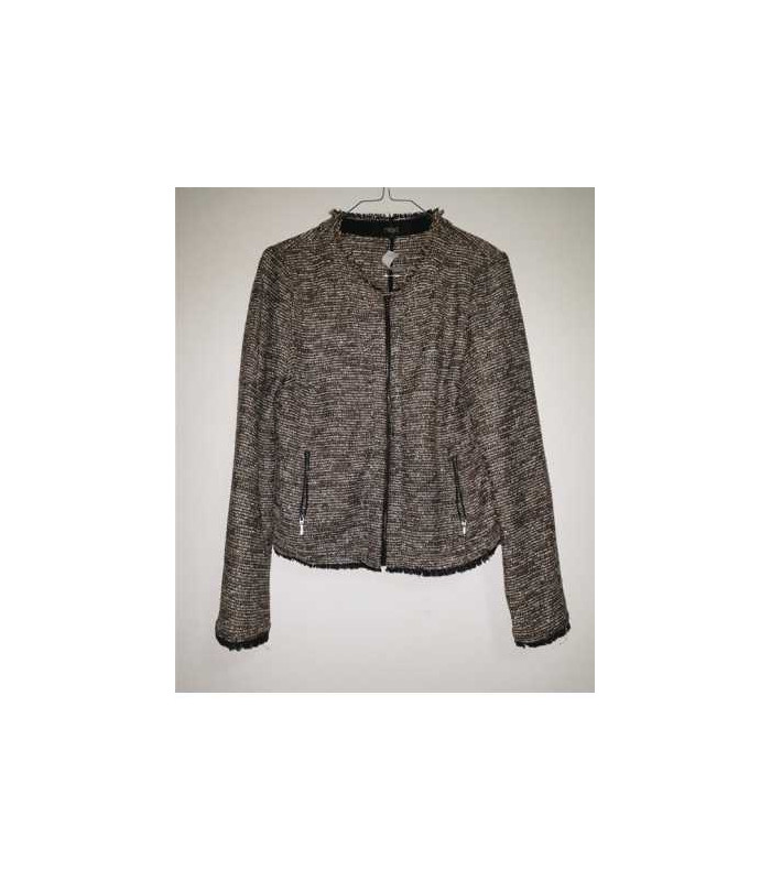 Jacheta dama eleganta cu fir metalizzat argintiu Next