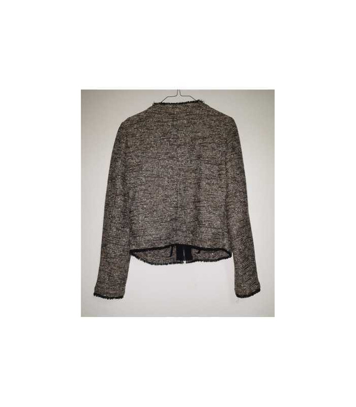 Jacheta dama eleganta cu fir metalizzat argintiu Next