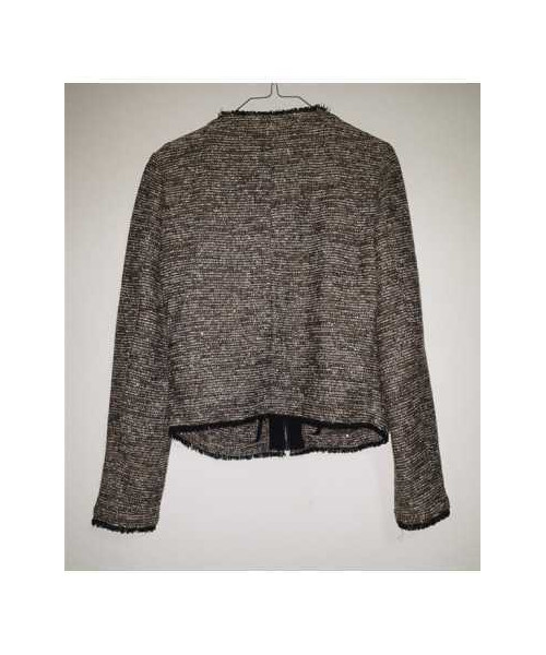 Jacheta dama eleganta cu fir metalizzat argintiu Next