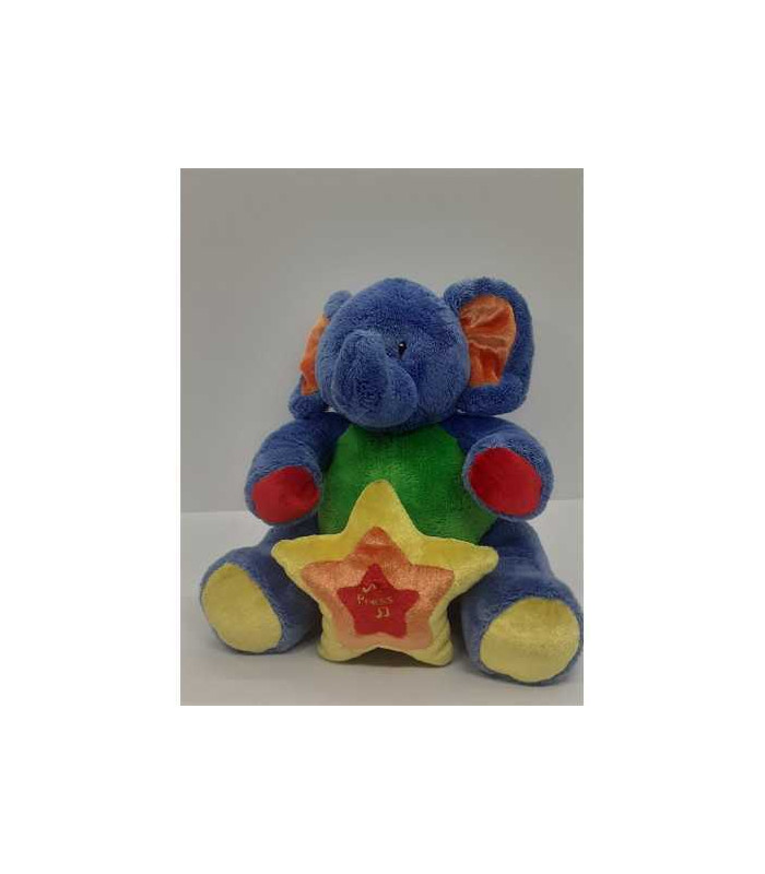 Elefantel de plus muzical Vintage Baby Gund Tutti Frutti