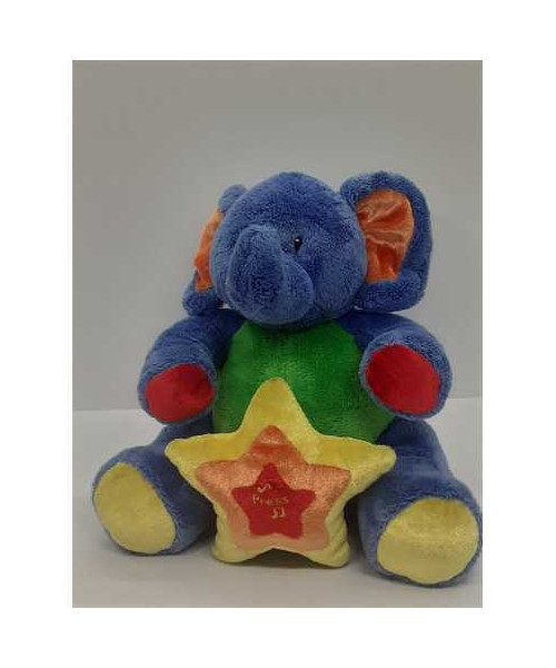 Elefantel de plus muzical Vintage Baby Gund Tutti Frutti