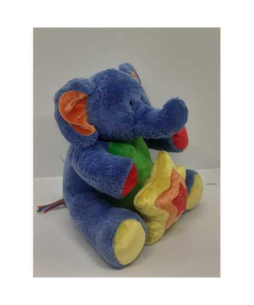 Elefantel de plus muzical Vintage Baby Gund Tutti Frutti