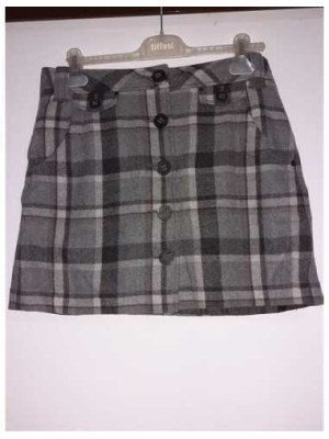 Fustita dama pentru toamna in carouri cu buzunare Esprit