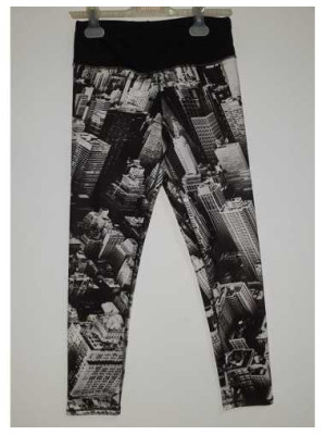 Colanti sport dama cu imprimeu si elastic lat in talie