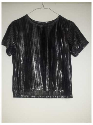 Bluzita cu fir metalizat argintiu Sinsay