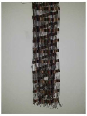 Esarfa dama multicolora cu franjuri