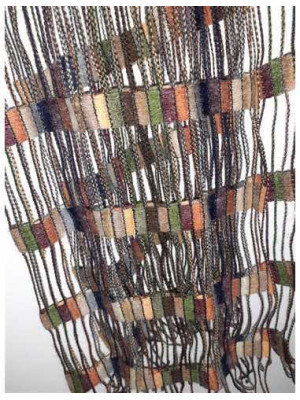 Esarfa dama multicolora cu franjuri 2