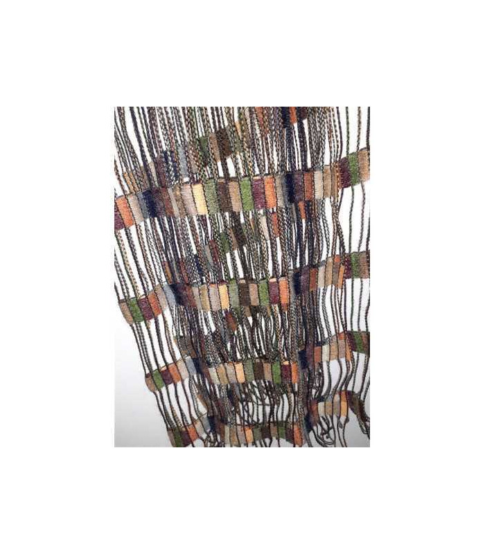 Esarfa dama multicolora cu franjuri