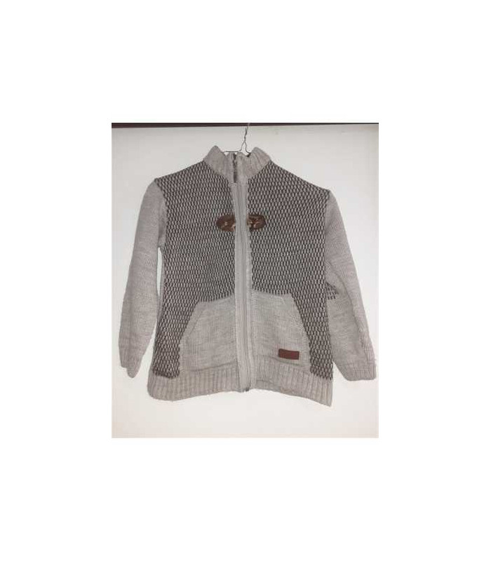 Pulover tricotat de baieti cu fermoar Gicir