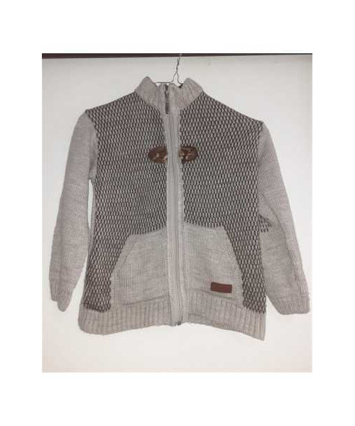 Pulover tricotat de baieti cu fermoar Gicir