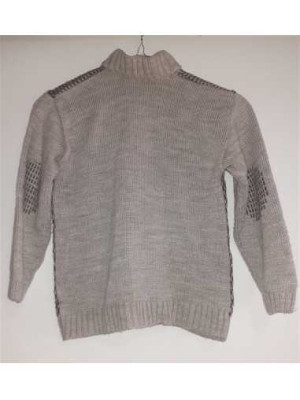 Pulover tricotat de baieti cu fermoar Gicir 2