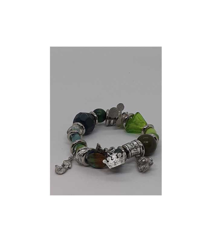 Bratara dama elastica cu margele si pandantive