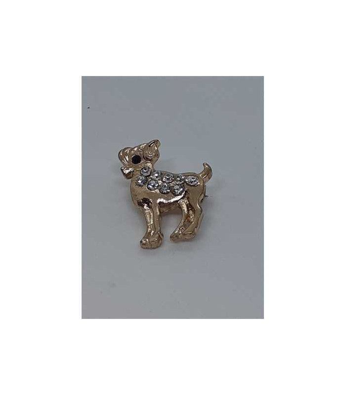 Brosa metalica culoare auriu model catelus