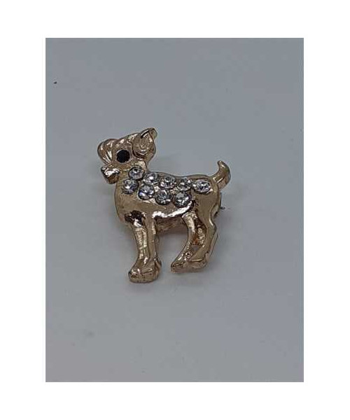 Brosa metalica culoare auriu model catelus