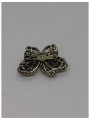 Brosa metalica culoare auriu model fluture 2