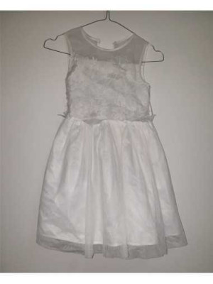 Rochita eleganta fara maneci cu aspect dantelat la piept GIRLS