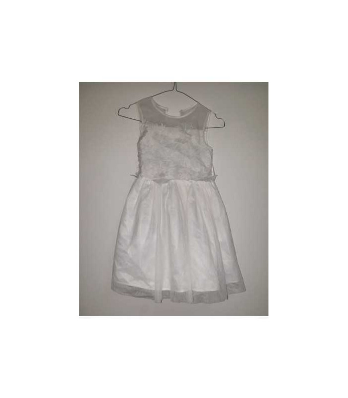 Rochita eleganta fara maneci cu aspect dantelat la piept GIRLS