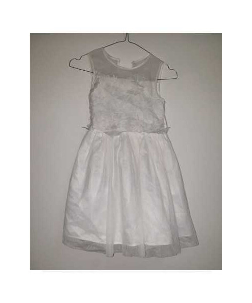 Rochita eleganta fara maneci cu aspect dantelat la piept GIRLS