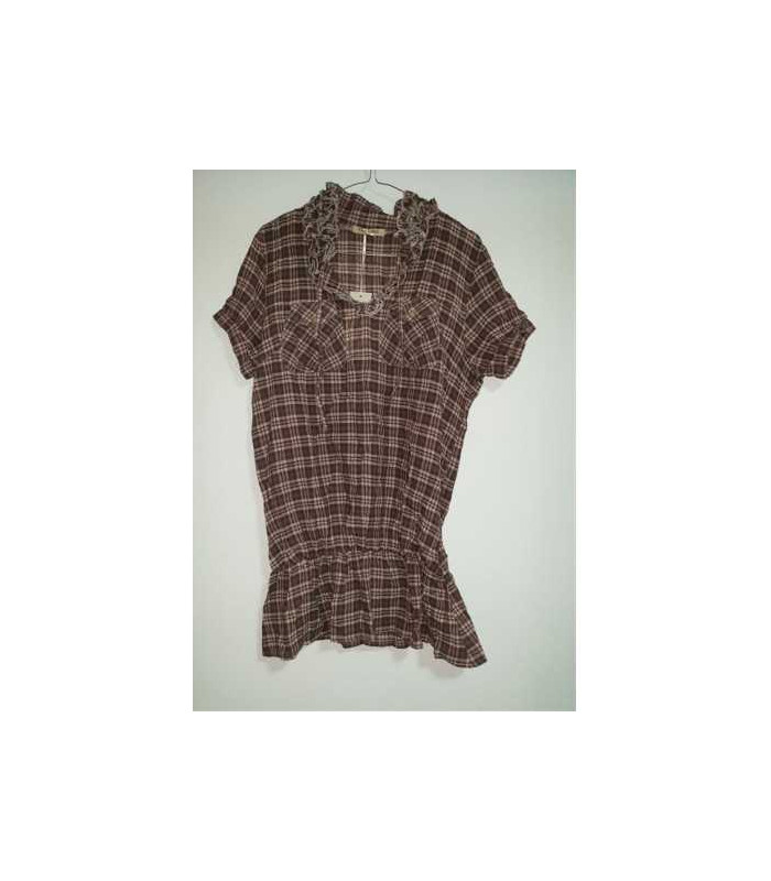 Camasa dama in carouri cu buzunare la piept FIONER CHEN