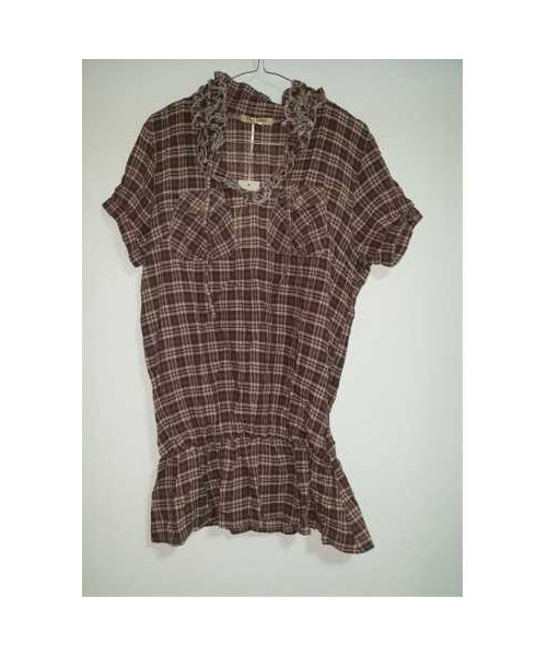 Camasa dama in carouri cu buzunare la piept FIONER CHEN