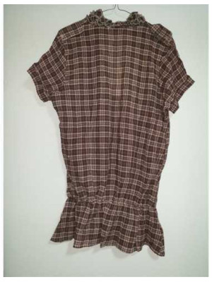 Camasa dama in carouri cu buzunare la piept FIONER CHEN 2