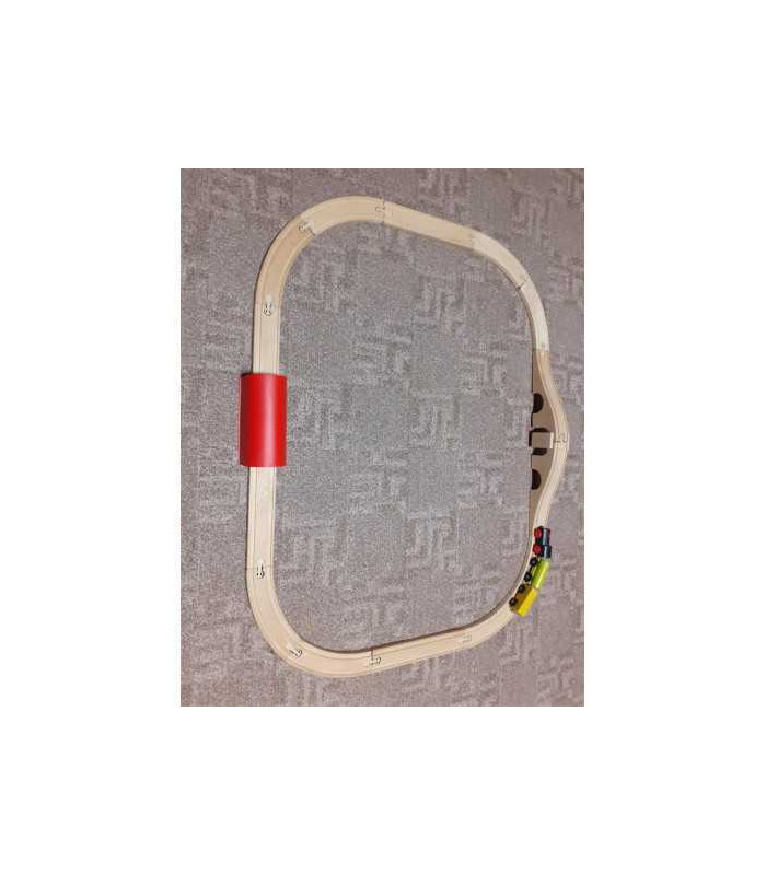 Trenulet din lemn pentru copii 19 piese