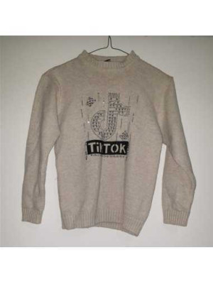 Pulover pentru fetite culoare crem Furkan