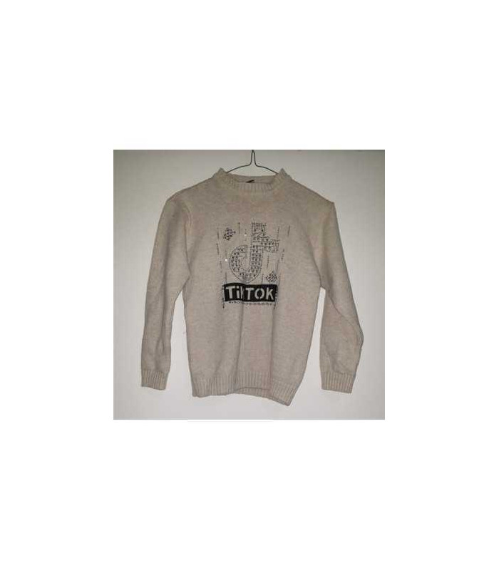 Pulover pentru fetite culoare crem Furkan