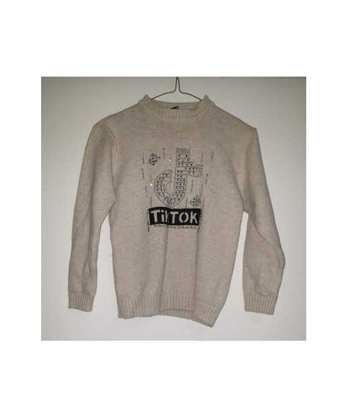 Pulover pentru fetite culoare crem Furkan